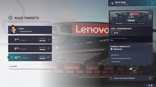 F1 Manager 2024 Raceday Target